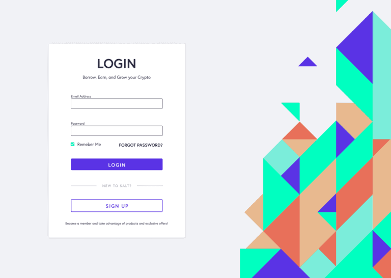How do I login? - SALT Lending | Bitcoin & Crypto-Backed Loans