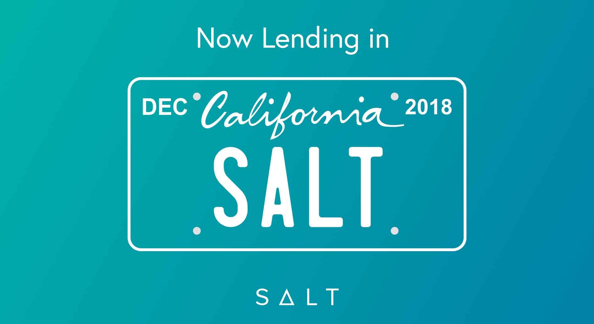 License plate from California where SALT loans are now available
