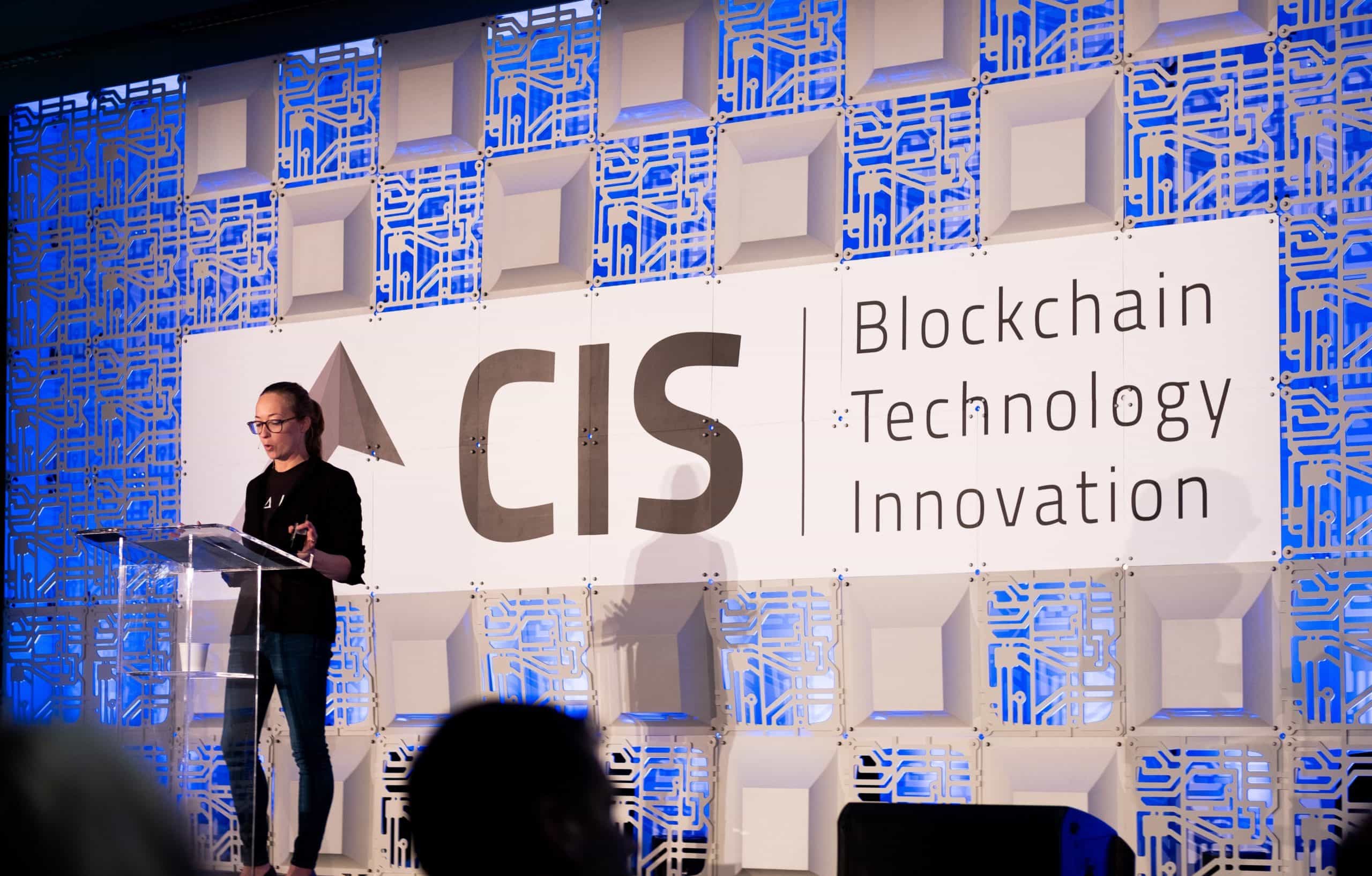 Jenny Shaver speaking at CIS conference about crypto coming into it's own in 2019