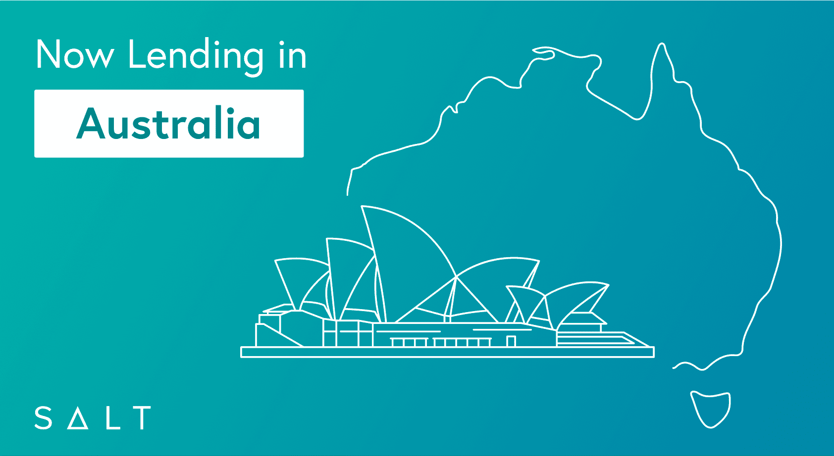 Outline of Sydney, Australia cityscape where crypto-backed loans are now available