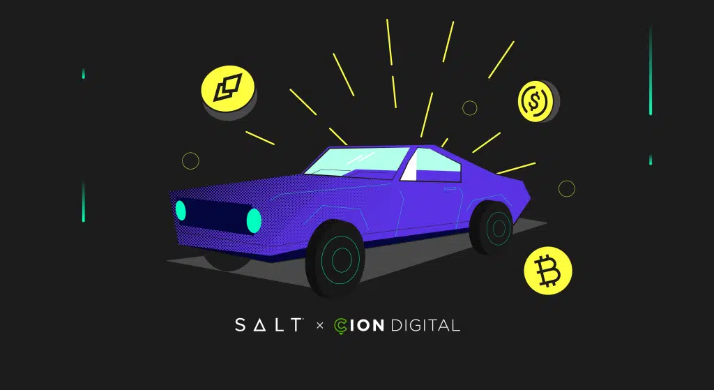 Car that was bought with a crypto-backed loan using SALT x CION embedded-lending integration