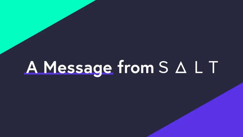 A Message from SALT Lending blog header