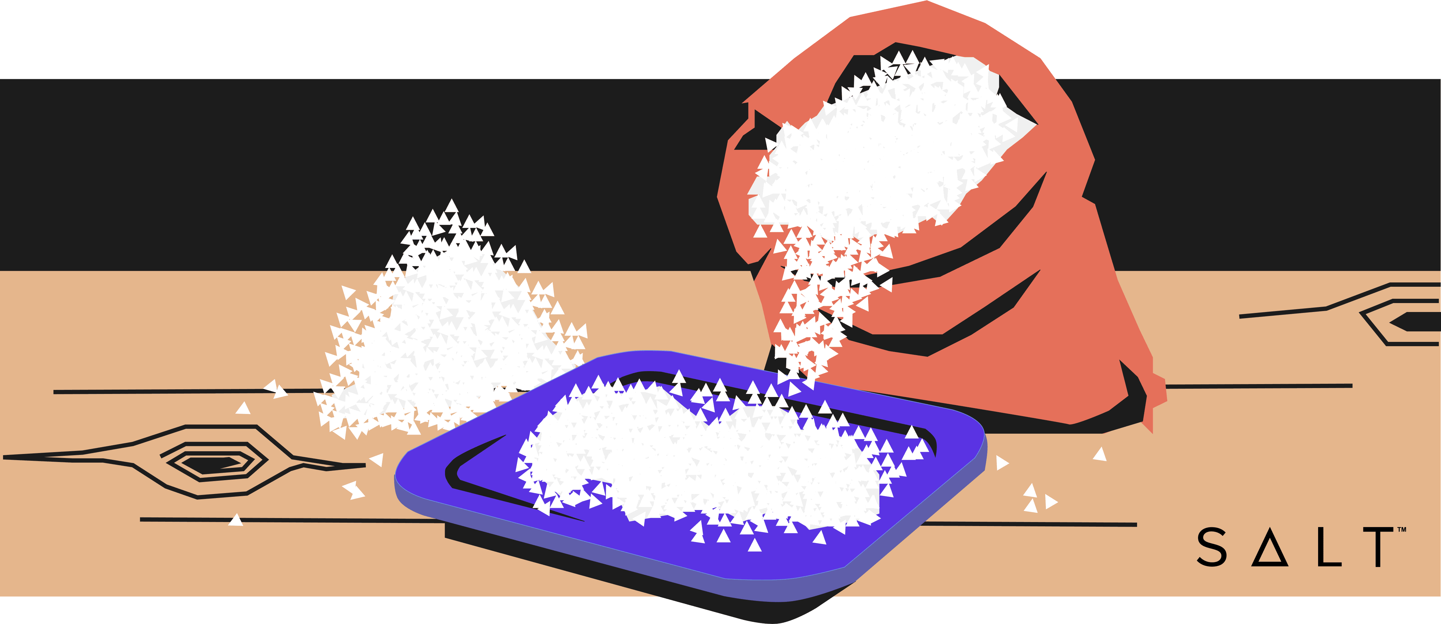 Grain of SALT Tokens on a plate