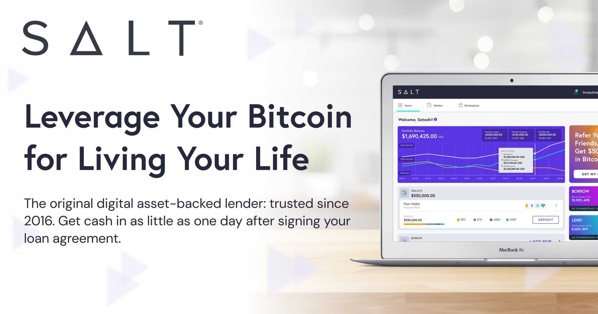 Personal Bitcoin Loans & Crypto Lending | SALT Lending