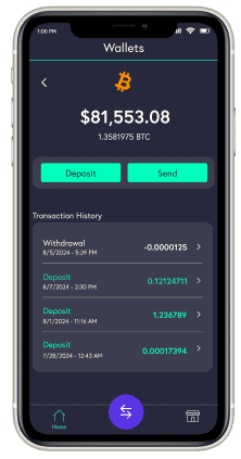 SALT Mobile App Product Shot Wallet