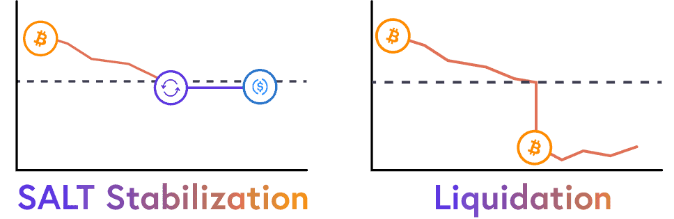 a graph showing SALT stabilization vs. liquidation